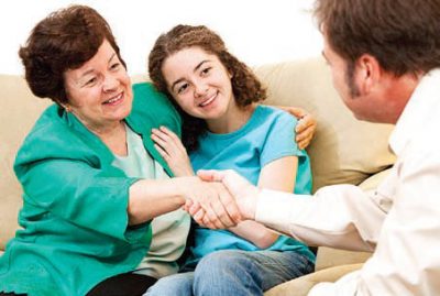 Photo of Mother, Daughter and Counselor