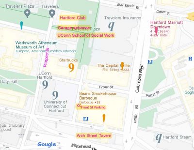 Map of area around the School of Social Work