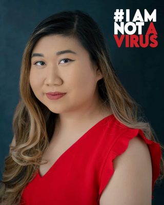 Alumna Kelly Ha with the #iamnotavirus campaign